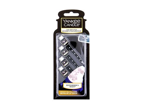 Vůně do auta Yankee Candle Midsummer´s Night Vent Stick 4 ks poškozený obal