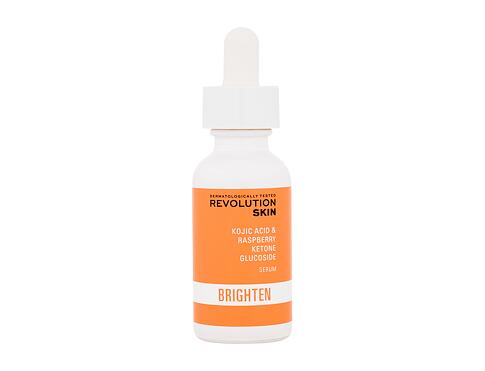 Pleťové sérum Revolution Skincare Brighten Kojic Acid & Raspberry Ketone Glucoside Serum 30 ml poškozená krabička