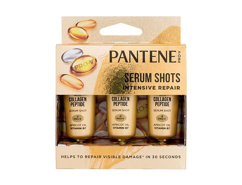 Sérum na vlasy Pantene Intensive Repair (Repair & Protect) Rescue Shots 3x15 ml poškozená krabička