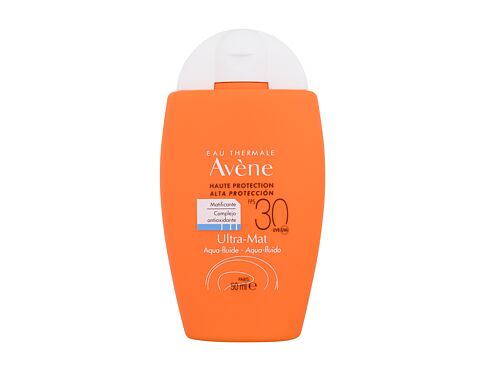 Opalovací přípravek na obličej Avene Sun Ultra-Mat Aqua Fluid SPF30 50 ml poškozená krabička