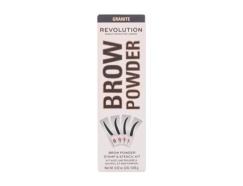 Pudr na obočí Makeup Revolution London Brow Powder Stamp & Stencil 0,65 g Granite poškozená krabička
