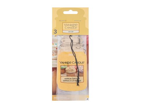 Vůně do auta Yankee Candle Vanilla Cupcake Car Jar 3 ks poškozený obal
