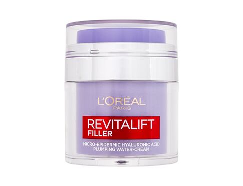Denní pleťový krém L'Oréal Paris Revitalift Filler HA Plumping Water-Cream 50 ml poškozená krabička