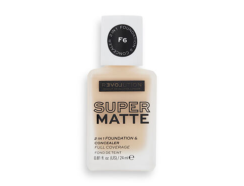Make-up Revolution Relove Super Matte 2 in 1 Foundation & Concealer 24 ml F6