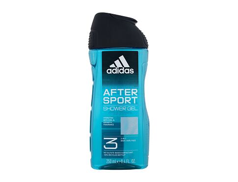 Sprchový gel Adidas After Sport Shower Gel 3-In-1 250 ml poškozený flakon