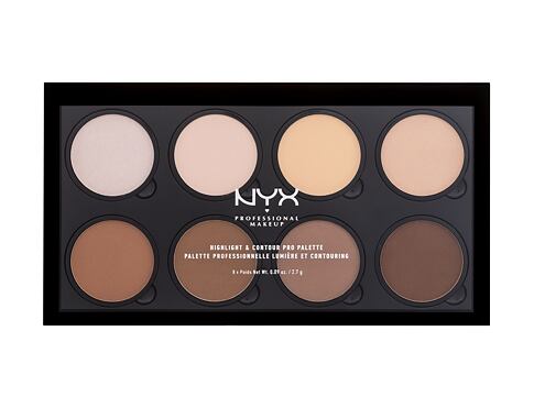 Konturovací paletka NYX Professional Makeup Highlight & Contour PRO 21,6 g Nude poškozená krabička