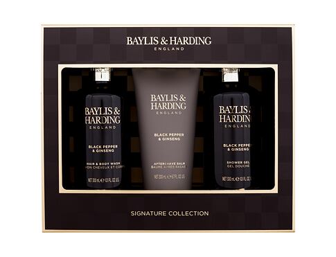 Sprchový gel Baylis & Harding For Him Black Pepper & Ginseng Signature Collection 300 ml poškozená krabička Kazeta