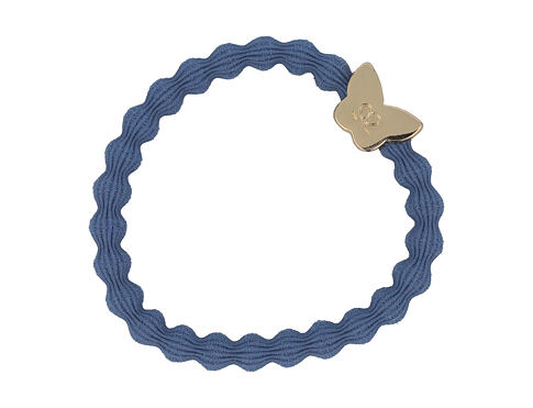 Gumička na vlasy By Eloise London Gold Butterfly Dove Blue 1 ks