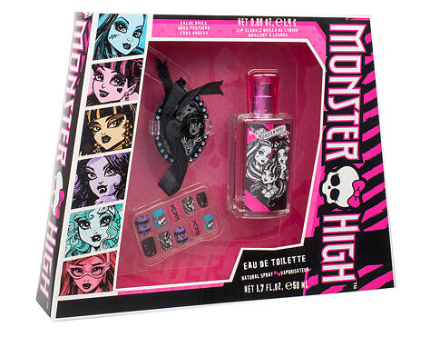 Toaletní voda Monster High Monster High 50 ml poškozená krabička Kazeta