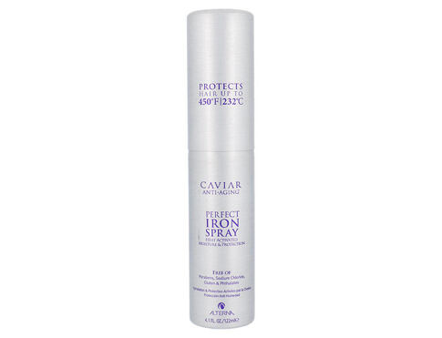 Pro tepelnou úpravu vlasů Alterna Caviar Anti-Aging Perfect Iron Spray 125 ml poškozený flakon