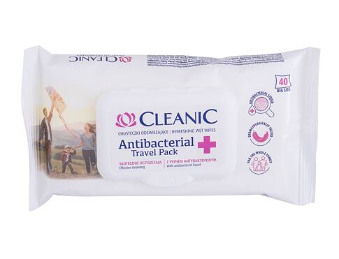 Čisticí ubrousky Cleanic Antibacterial Refreshing Travel Pack 40 ks