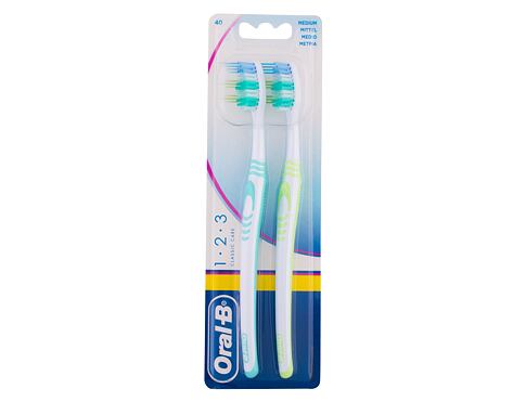 Klasický zubní kartáček Oral-B 1-2-3 Classic Medium 2 ks
