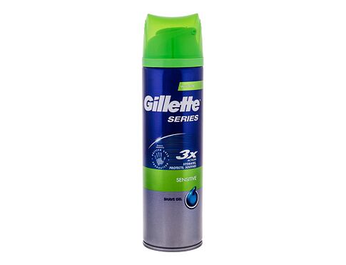 Gel na holení Gillette Series Sensitive 200 ml poškozený flakon