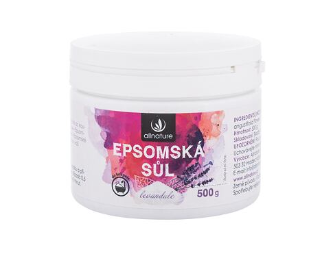 Koupelová sůl Allnature Epsom Salt Lavender 500 g