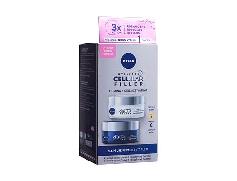 Denní pleťový krém Nivea Hyaluron Cellular Filler SPF15 50 ml poškozená krabička Kazeta