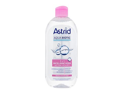 Micelární voda Astrid Aqua Biotic 3in1 Micellar Water Dry/Sensitive Skin 400 ml