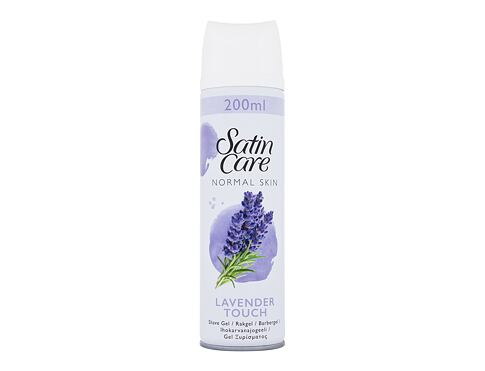 Gel na holení Gillette Satin Care Lavender Touch 200 ml poškozený flakon