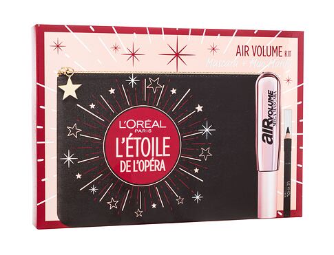 Řasenka L'Oréal Paris Air Volume Kit 9,4 ml Black poškozená krabička Kazeta