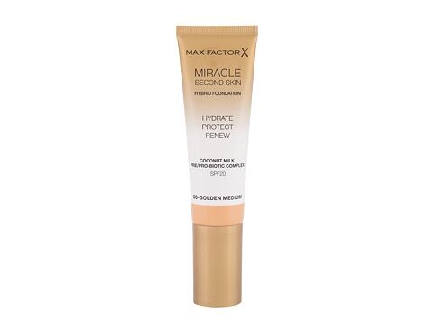 Make-up Max Factor Miracle Second Skin SPF20 30 ml 06 Golden Medium poškozený obal