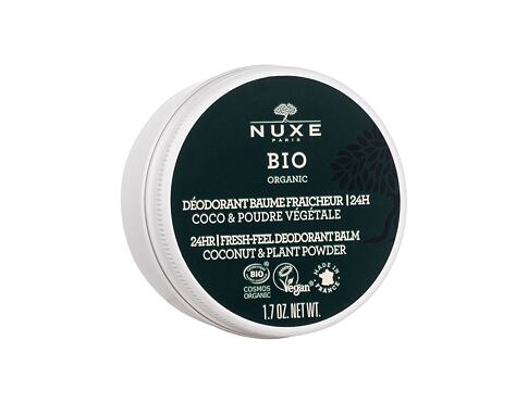 Deodorant NUXE Bio Organic 24H Fresh-Feel Deodorant Balm Coconut & Plant Powder 50 g poškozená krabička