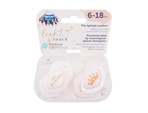 Dudlík Canpol babies Royal Baby Light Touch Little Princess 6-18m 2 ks