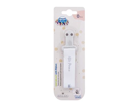 Klip na dudlík Canpol babies Royal Baby Soother Clip With Ribbon Little Prince 1 ks