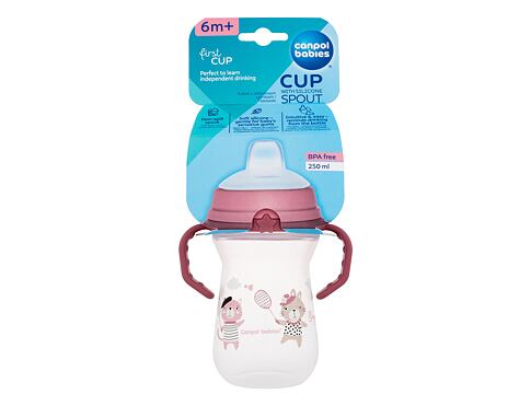Hrneček Canpol babies Bonjour Paris First Cup Pink 6m+ 250 ml poškozený obal