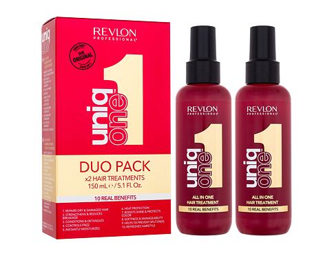 Bezoplachová péče Revlon Professional Uniq One All In One Hair Treatment Duo Pack 2x150 ml poškozená krabička