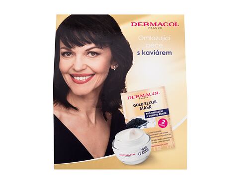Denní pleťový krém Dermacol Gold Elixir 50 ml Kazeta