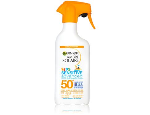Opalovací přípravek na tělo Garnier Ambre Solaire Kids Sensitive Advanced Spray SPF50+ 270 ml