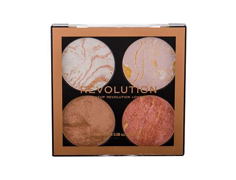 Rozjasňovač Makeup Revolution London Cheek Kit 8,8 g Take A Breather poškozená krabička