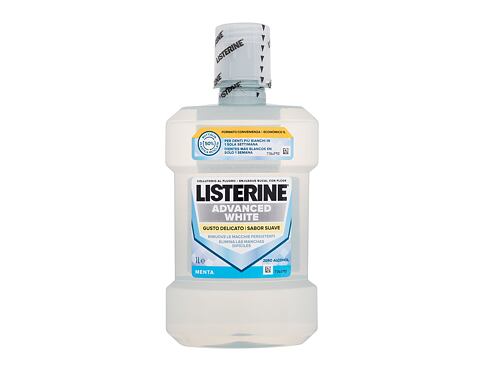 Ústní voda Listerine Advanced White Mild Taste Mouthwash 1000 ml poškozený flakon