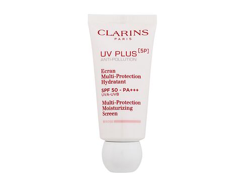 Denní pleťový krém Clarins UV Plus 5P Multi-Protection Moisturizing Screen SPF50 50 ml Rose poškozená krabička