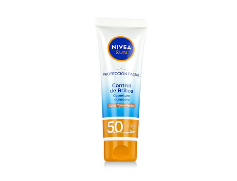 Opalovací přípravek na obličej Nivea Sun UV Face Shine Control BB SPF50 50 ml Medium