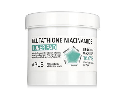 Pleťová voda a sprej APLB Glutathione Niacinamide Toner Pad 60 ks