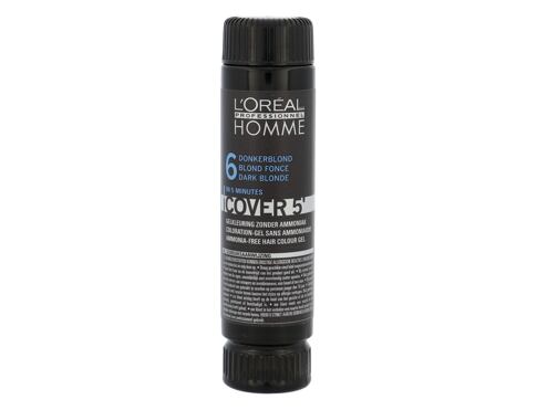 Barva na vlasy L'Oréal Professionnel Homme Cover 5´ 3x50 ml 6 Dark Blond poškozená krabička