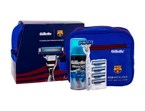 Holicí strojek Gillette Mach3 Turbo FC Barcelona 1 ks poškozený obal Kazeta