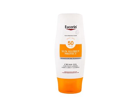 Opalovací přípravek na tělo Eucerin Sun Allergy Protect Sun Cream Gel SPF50 150 ml poškozená krabička