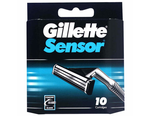 Náhradní břit Gillette Sensor  10 ks poškozená krabička