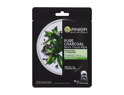 Pleťová maska Garnier Skin Naturals Pure Charcoal Tea 1 ks
