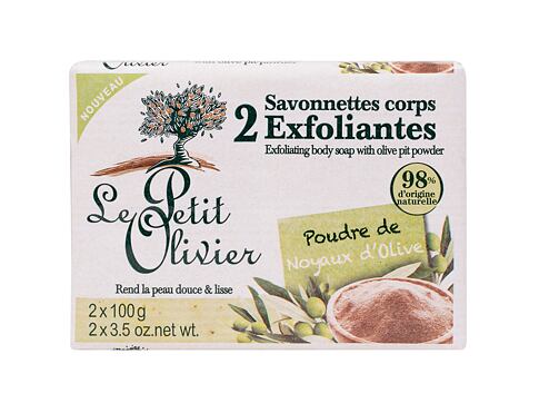 Tělový peeling Le Petit Olivier Exfoliating Body Soap Olive Pit Powder 200 g
