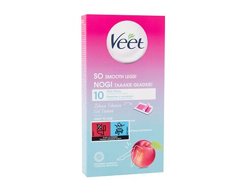 Depilační přípravek Veet So Smooth Legs! Wax Strips Nectarine 10 ks