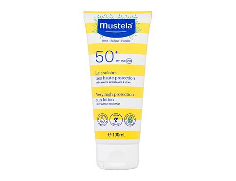 Opalovací přípravek na tělo Mustela Bébé Family Very High Protection Sun Lotion SPF50+ 100 ml poškozená krabička