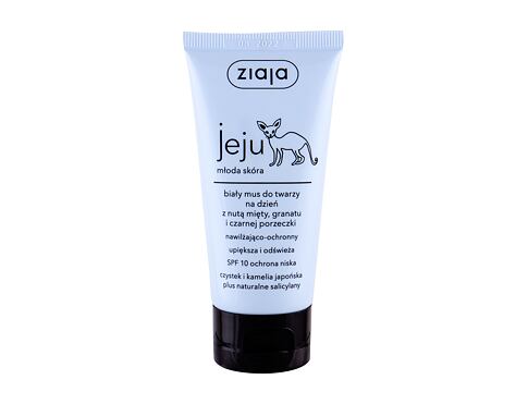 Denní pleťový krém Ziaja Jeju White Face Mousse Moisturiser SPF10 50 ml poškozená krabička