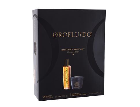Olej na vlasy Orofluido Hair & Body Beauty Set 100 ml poškozená krabička Kazeta