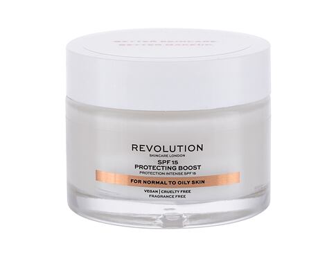 Denní pleťový krém Revolution Skincare Moisture Cream Normal to Oily Skin SPF15 50 ml poškozená krabička
