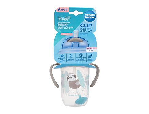 Hrneček Canpol babies Exotic Animals Non-Spill Expert Cup With Weighted Straw Grey 270 ml