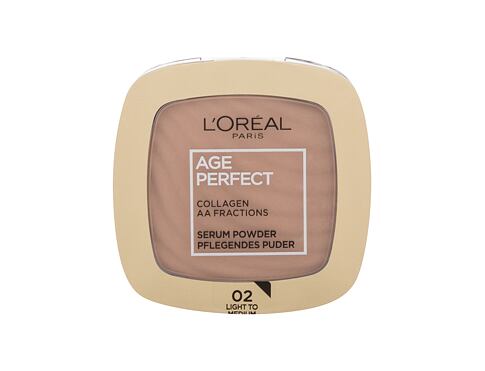 Pudr L'Oréal Paris Age Perfect Serum Powder 9 g 02 Light To Medium poškozená krabička