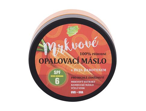 Opalovací přípravek na tělo Vivaco Bio Carrot Tanning Butter SPF6 150 ml poškozená krabička