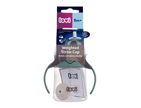 Hrneček LOVI First Cup With Weighted Straw Green 6m+ 150 ml